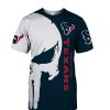 Houston Texans Punisher Skull Nfl 3D Hoodie T-Shirt